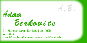 adam berkovits business card