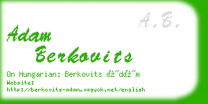 adam berkovits business card